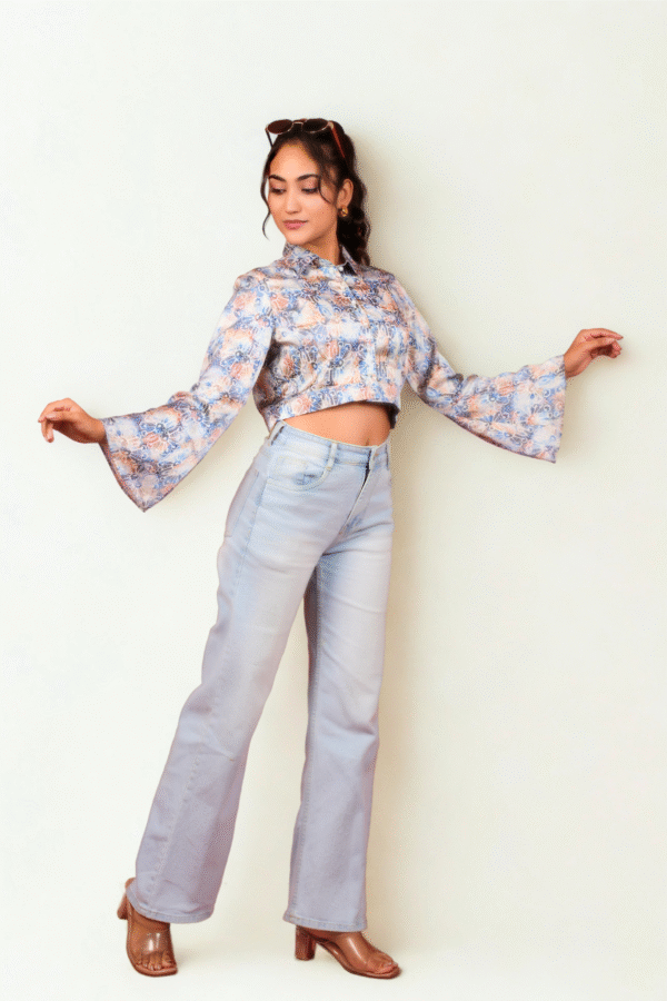 Silken Dusk Crop Shirt