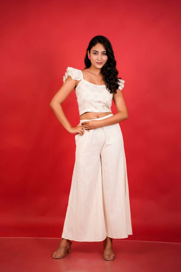 Ivory Chanderi Co-ord Set